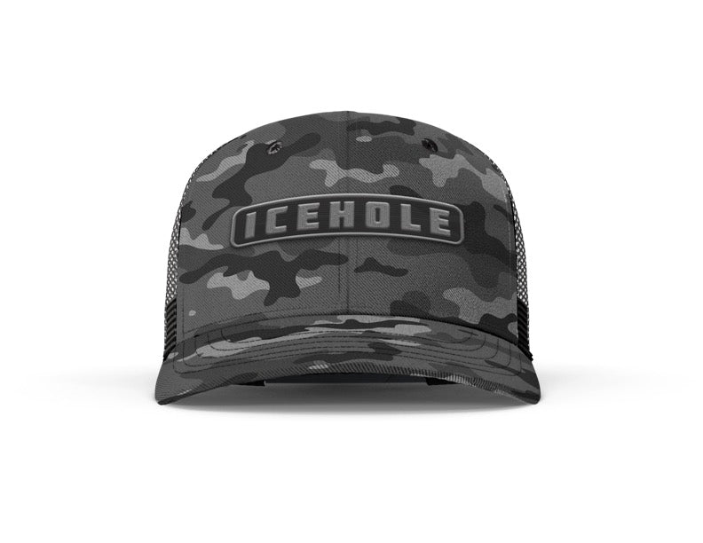 ICEHOLE Grey Camo Cap