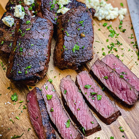 GRILLED VENISON LOIN WITH ROSEMARY BUTTER